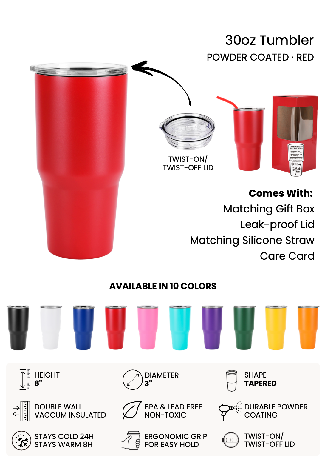 Pre-order 30 oz Personalized Laser Engraved Tumbler - Custom Design